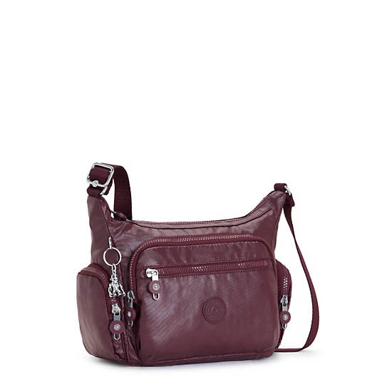Sacs Crossbody Kipling Gabbie Small Metallic Bordeaux | FR 2071UZ